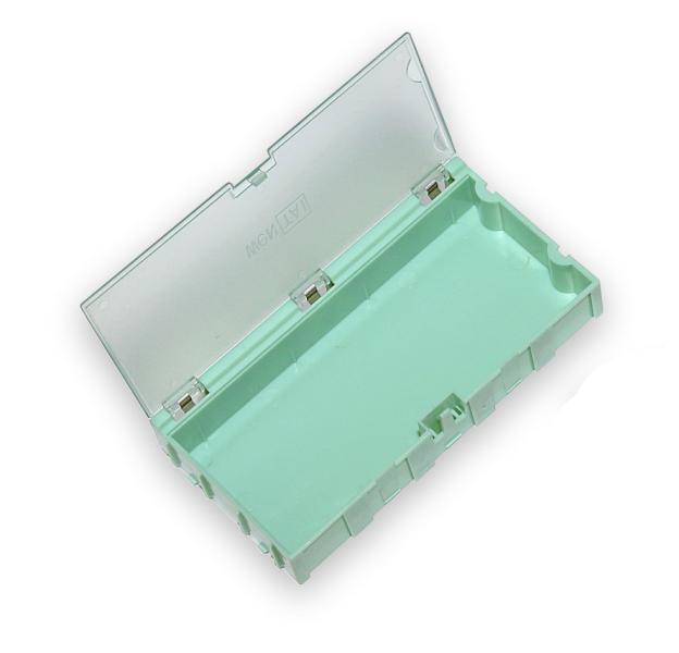 Miniatúrne plastové zásuvky na SMD súčiastky B4 - zelené