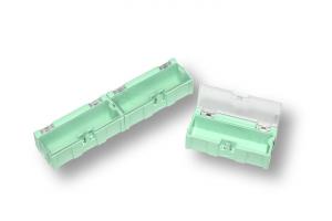 Miniatúrne plastové zásuvky na SMD súčiastky B2 - zelené