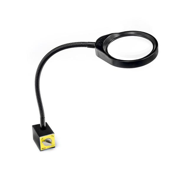 LED lampa s lupou PDOK PD-032B 8 dioptrií 3x zväčšenie s magnetickou základňou