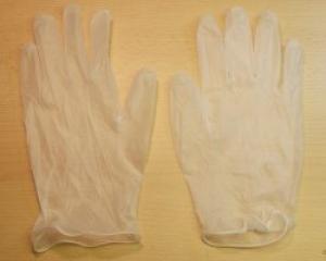 Vinylové rukavice nepudrované 1 pár