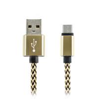 Kábel USB-C (type-C) - USB 2.0 Aluminium, opletený, rôzne farby, 2m