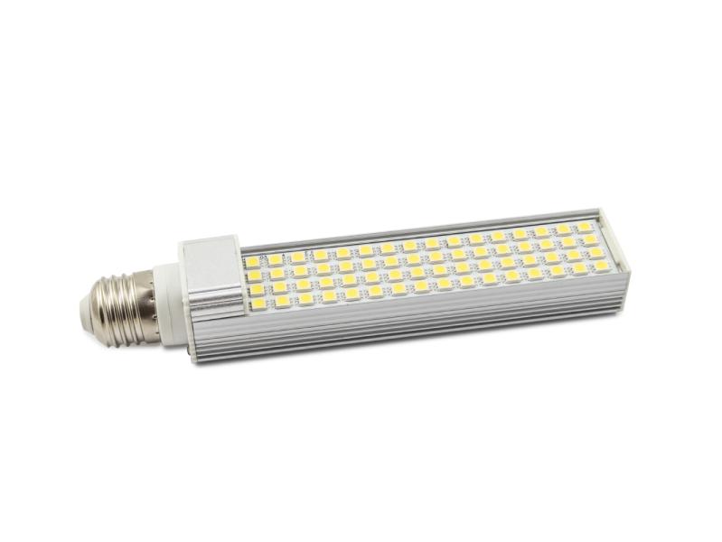 LED žiarovka E27, 64xLED, hliníkový chladič, 6000K, 1200lm, 12W