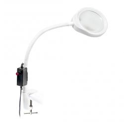 Flexibilná servisná lampa LED s lupou PDOK PD-032A 8 dioptrií 3x zoom biela