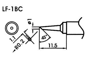 Hrot pre bezolovnaté spájky LF-1BC