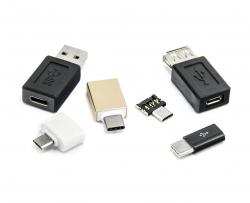 Sada 6 USB redukcií - micro USB, USB-C (type-C), USB