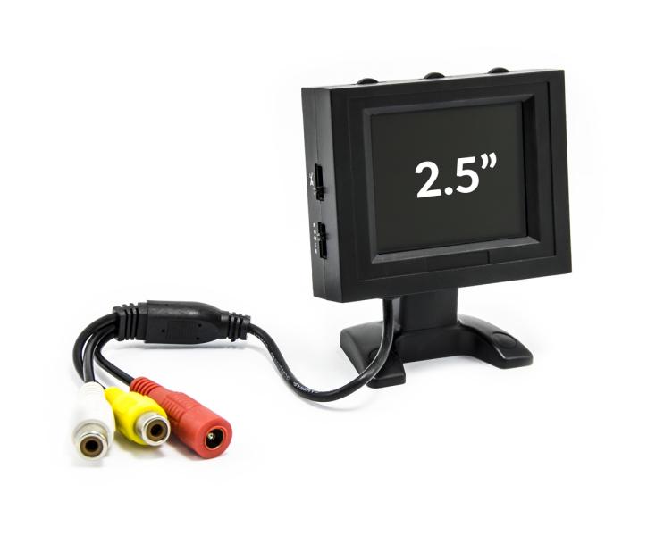 Prenosný LCD monitor 2,5 "12V 480x228px Cinch