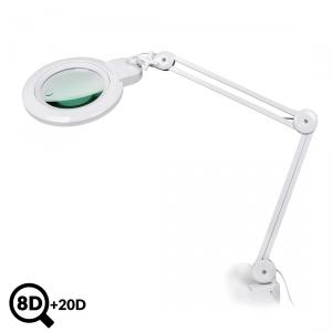 Servisná LED lampa s lupou IB-178, priemer 178 mm, 8D + 20D