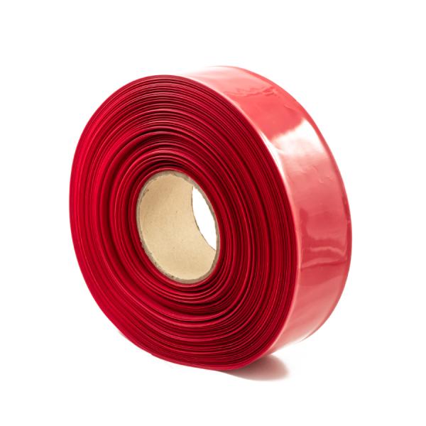 Teplom zmrštiteľná PVC fólia - červená 40mm
