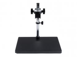 Kovový stojan so svorkou na montáž optických systémov mikroskopu a fotoaparátu