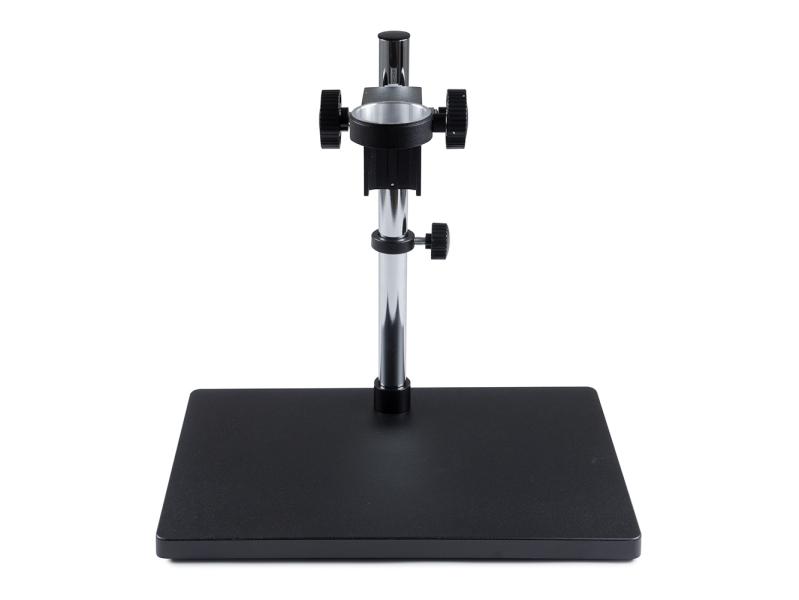 Kovový stojan so svorkou na montáž optických systémov mikroskopu a fotoaparátu
