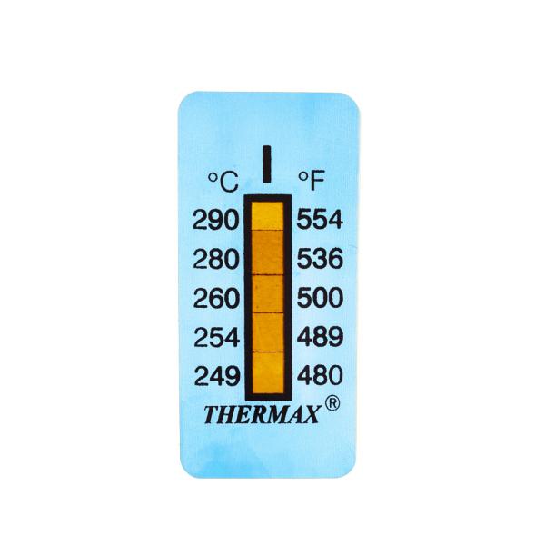 Samolepiaci teplomer/indikátorový pásik nevratný 249-290 °C