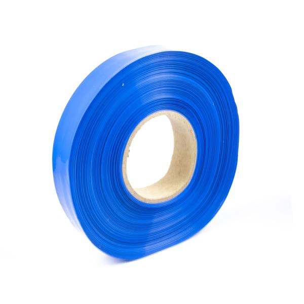 Modrá zmršťovacia PVC fólie 2: 1 šírka 20mm, priemer 12mm
