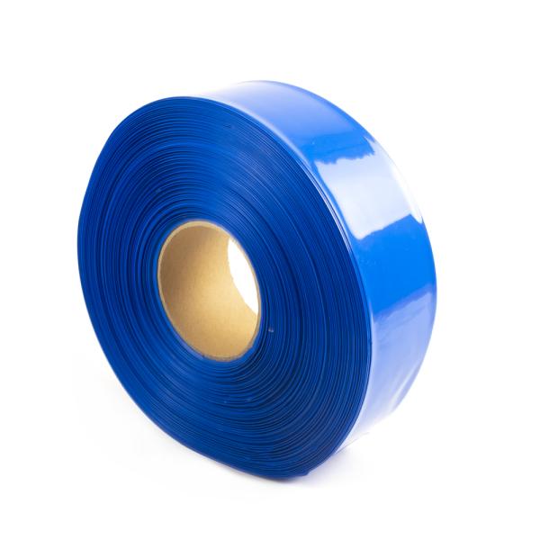 Modrá zmršťovacia PVC fólia 2: 1 šírka 60mm, priemer 36mm