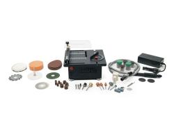 Stolová multifunkčná minipíla s príslušenstvom na rezanie, frézovanie, brúsenie a vŕtanie