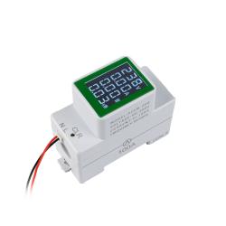 Meradlo celkovej a aktuálnej spotreby napätia a prúdu na DIN lištu PZEM-008, AC 50–300 V, 100 A