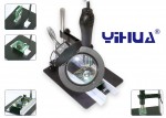 Držiak dosky s plošnými spojmi s LED lampou, lupou a stojanom YIHUA 628TD