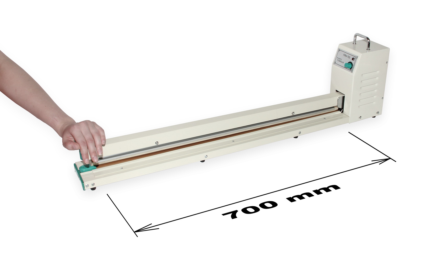 Pákový zvárač FRN-700 na zváranie plastových fólií so 700 mm širokou zváracou tyčou
