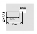 Dierkovacie kliešte s obdĺžnikovou raznicou 4x2mm