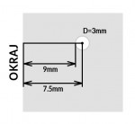 Označovacie kliešte na kalibračné značky s kruhových výrezom d = 3mm