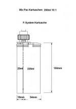 Ručná dávkovacia pištoľ pre dvojzložkové kartuše 10:1 250 ml