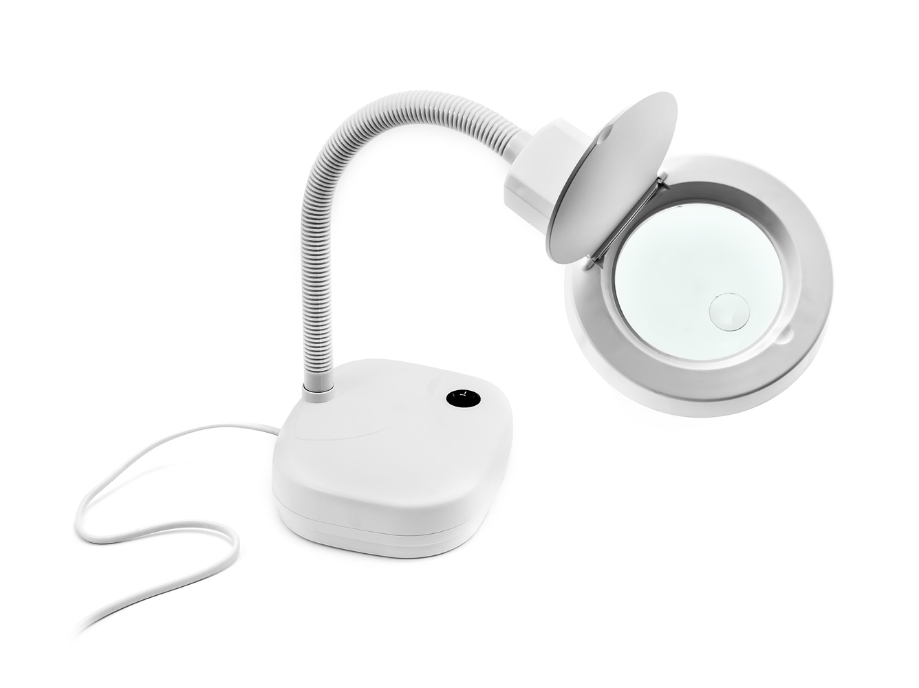 Stolná lampa s lupou a LED osvetlením typ 139 3D, 8D, biela