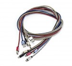 Kábel mikro USB - USB 2.0, Aluminium, opletený, rôzne farby, 2m