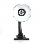 Flexibilná stolová lampa s klipom pre žiarovky E27 tyrkysovo zelená
