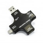 Multifunkčný tester USB s meraním kapacity, USB, micro USB, USB-C