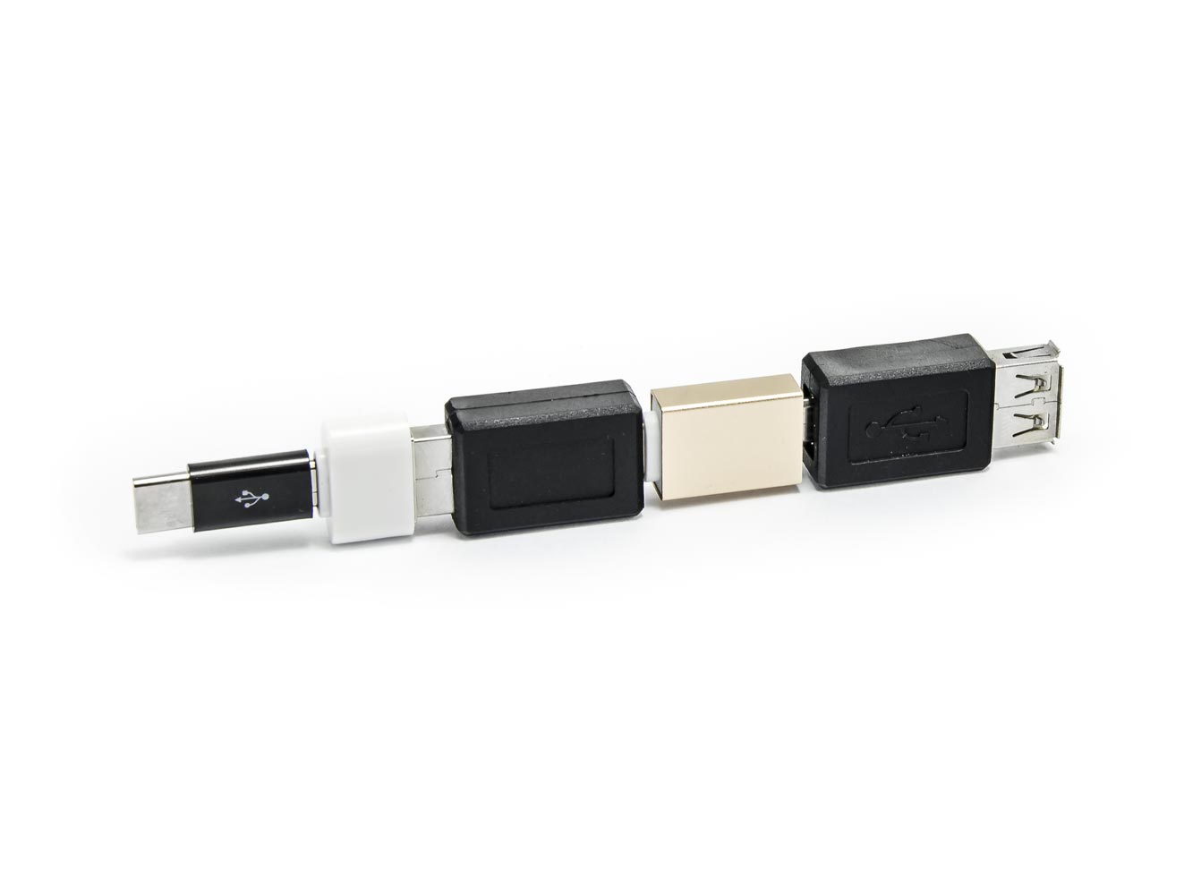 Sada 6 USB redukcií - micro USB, USB-C (type-C), USB