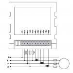 Panelový multimetr 3-fázový 100A 1-500V