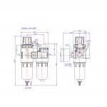 Vzduchový ventil s reguláciou 0,15-1Mpa s filtrom a premazávaním
