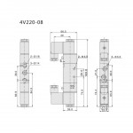 Elektrický solenoid 5/2 4V220-08 230V AC