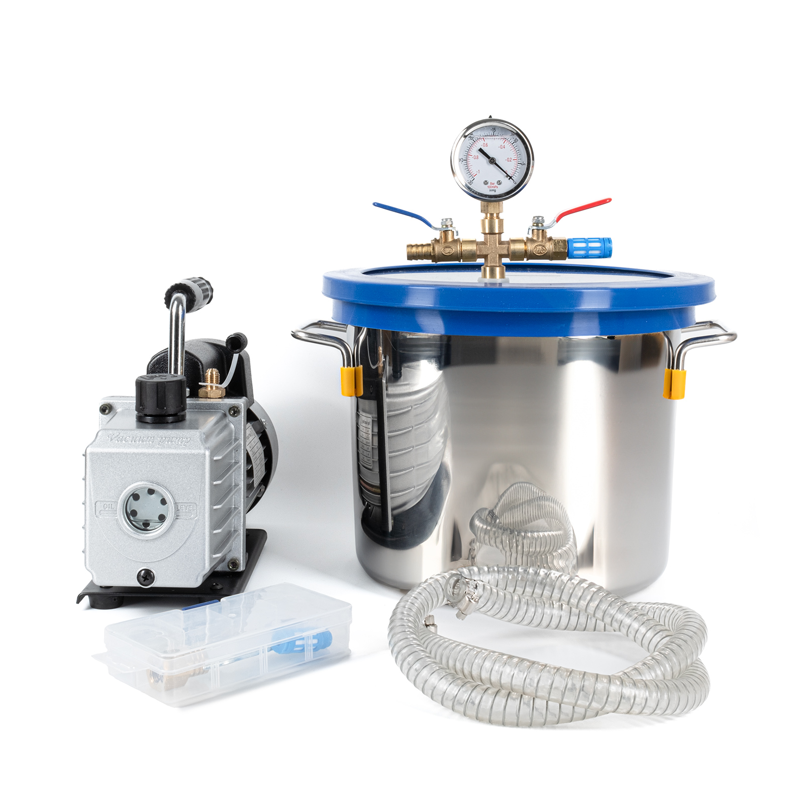 Vákuová komora 8 l s olejovým čerpadlom 230V/50Hz