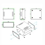 Štvordielny stavebný box 150x146x66mm - čierno-sivý