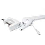 Biela stolová lampa IB-127 so 127 mm zväčšovacím sklom a LED podsvietením