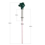 teplotná sonda WRN-122 (0-1300 °C) pre priemyselné a kremačné pece