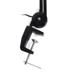 čierna stolová LED lampa s 8D lupou a UV svetlom, IB-9001LED 1200lm, 6500K, 405nm